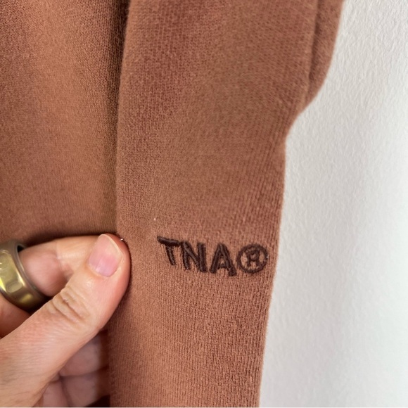 Aritzia TNA Sweatfleece Terry Fleece Mega Fit Brown Sweat Pants Size S - Picture 2 of 6